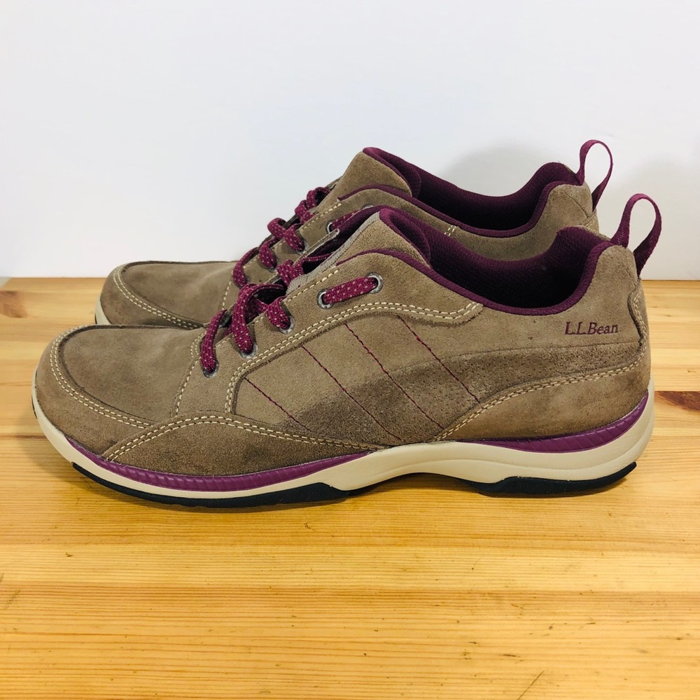 LL Bean BeanSport Womens 10 Suede Shoe Cement